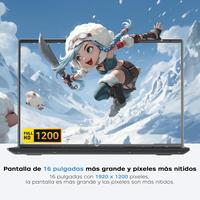 Ryzen 4300U 16 Inch FHD up to 3.7GHz, Superior to 3500U/3200U/N150, 16GB RAM DDR4 512GB SSD Expandable to 2TB, HDMI, BT5.0, Type C, Computer for Office and Study