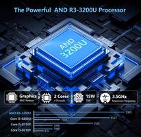 2 en 1 Écran 15,6 Pouces avec Ryzen 3 3200U Processeur, Win 11 16Go RAM 1To SSD, 360° Rotation 1080P FHD IPS Écran, léger USB 3.0 RJ45 Type-C