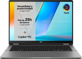 Convertible 2 en 1 Asus Vivobook 14 Flip OLED TP3407SA-QL016W Copilot+ PC, Intel Core 7-258V, 32GB RAM, 1TB SSD, Arc Graphics 140V, Windows 11 Home