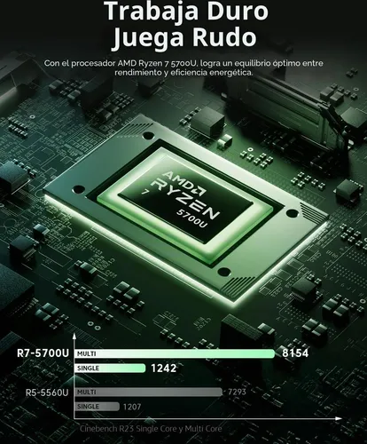 Tivique AMD Ryzen 7 5700U Laptop