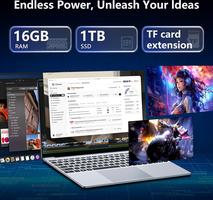 2026 15.6 Pouces Gaming Core i5-7Y54 16Go RAM 512Go SSD Win 11 Pro Écran 1920×1080 FHD avec HDMI & USB 3.0x2 WiFi 5 BT 5.0 Clavier Rétroéclairé