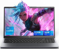 ACEMAGIC 2026 avec Processeur i5-12600H -12 Cœurs (4P+8E)/16 Threads,Jus qu'à 4.5 Ghz, 16GB RAM 512GB SSD,DDR4,Iris XE Graphics,WiFi 6,BT5.0,Type C,Pc 15.6 Pouces