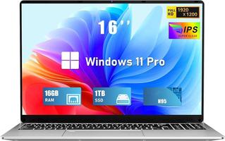 FUNYET Portatil, N5095 (hasta 2,9 GHz), 16GB RAM 1TB SSD Windows 11 Pro