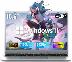 Portable-15.6" FHD-Intel Pentium® Gold 6500Y (Jusqu'à 3.4 GHz)-16Go RAM-512Go SSD-ordinateur Portable-Windows 11 Pro