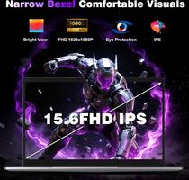 15.6 Inch Gold Processor 4425Y, RAM 8GB SSD 256GB Notebook Laptop, 5000Mah/1920x1080P/Webcam/WIFI 5/TF Card Slot