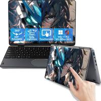 Convertible 2-en-1 À Écran De 11 Pouces, Celeron N100, 16 Go DDR4, 1920 * 1200 IPS, Clavier Rétroéclairé,Pavé Ovale (, 16+256G SSD)