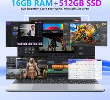 FUNYET i5-7Y54 Procesador 2 Cores hasta 3,2GHz 15.6 Pulgadas Gaming 16GB RAM 512GB SSD IPS 1920×1080 Win11 Pro Portatil, WiFi5, BT5.0, USB3.0, Type-C y Teclado Retroiluminado