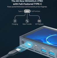 Mini Computer-HEIGAOLA Mini Computer with Screen 5.5 Inches Celeron N5095, Windows 11 Pro Computer Mini-pc16GB Ram DDR4, 256GB EMMC, Dual Display Output 4K@60Hz, HDMI, Type-C, WiFi5.0