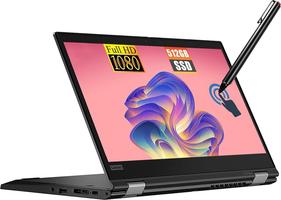 Lenovo ThinkPad L13 Yoga Gen 2 empresarial con pantalla táctil 2 en 1, Core i5-1145G7, FHD de 13.3 pulgadas, 16 GB RAM, SSD de 512 GB, Teclado estadounidense, Windows 10 Pro (reacondicionado)
