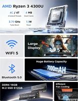 ACEMAGIC 18.5" Ryzen 3 4300U, 16 Go DDR4, 512 Go SSD, 1920 x 1080 IPS Full HD, 8000 mAh, BT5.0, HDMI, Type-C AX18