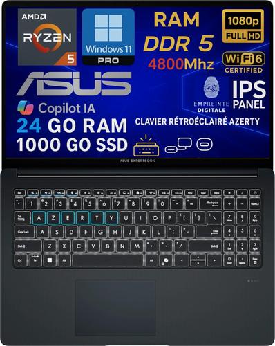 ASUS AMD Ryzen 5 7535HS 4.5GHz, RAM 24Go DDR5, SSD 1To, Écran