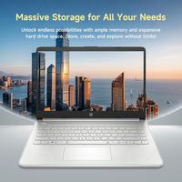 HP Back to School 14 Student Laptop, Quad-Core Processor (up to 3.6GHz) 4GB RAM 128GB SSD, Student Laptops with 1 Year Office 365 Copilot AI Win11, Natural Silver