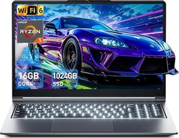 de 15,6 pulgadas, 16 GB de RAM y 512 GB de almacenamiento, con AI Copilot integrado, AMD R5 (supera al i5-13420H, hasta 3,6 GHz), pantalla FHD, WiFi 6, USB 3.0 y puerto Type-C con todas las f
