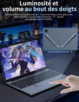 AocBook 15.6" FHD, Ryzen 5 3500U, Quad-Core, 16 Go RAM DDR4, SSD NVMe Léger avec Touchpad Innovant & Webcam avec Interrupteur de Confidentialité (512Go)