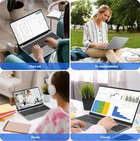 Monovate 15.6" 16 Go LPDDR4 512 Go SSD, Win11 N95 CPU, avec Clavier Rétroéclairé Déverrouillage Empreinte,PC 180°Flip IPS Écran 1080P, USB 3.0/BT4.2