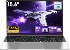 2026 Win11 15,6 Pouces, 8 Go RAM 256 Go SSD, Pentium Gold 4425Y, IPS FHD 1920 x 1080 Notebook, 180°Chiusura Aperta, 5000 mAh, Slot pour Carte TF, WiFi5