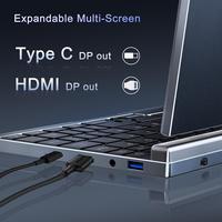 Mini 8" 2-en-1 Tactile, Win 11, N150 (3.6 GHz), 12 Go RAM 1 to SSD, Écran HD Rétroéclairé, Clavier Rétroéclairé, Wi-FI 6, USB-C, Ultra-Léger pour Travail/École/Maison