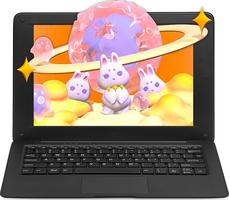 AKEDA Mini 10.1"' QWERTY, Mini N4000, 8GB RAM, 64GB/128GB, Netbook Ligero para Niños Estudiantes Aprendizaje en Casa – Rose Gold/Gris Hierro