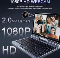 Mini 8" 2-en-1 Tactile, Win 11, N150 (3.6 GHz), 12 Go RAM 1 to SSD, Écran HD Rétroéclairé, Clavier Rétroéclairé, Wi-FI 6, USB-C, Ultra-Léger pour Travail/École/Maison