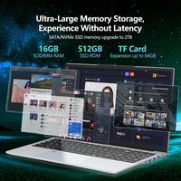 AUKABREX 15.6 Pouces Core i9-11900H, Win 11 16GB RAM 512GB SSD, Clavier Rétroéclairé/Déverrouillage Empreinte Digitale, Iris XE Graphics GPU, Type-C/RJ45/BT5.2/Webcam