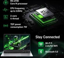 15.6 Inch RAM 16GB SSD 256GB, Processor M3-6Y30 Laptop, 5000Mah/1920x1080P/Webcam/WIFI 5/TF Card Slot