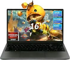 CYCLUS 16 Pouces Gaming R5 3500U Processor (2,1 à 3,7 GHz 4C/8T), Vega 8 Graphics, 16GB RAM 512GB SSD, Clavier Rétroéclairé/Webcam/Type-C, Clavier AZERTY