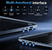 FUNYET 15.6 inch Gaming,Win11pro Portables, R5-7430U Processor,32 RAM 1TB SSD Netbook, FHD 1920 * 1080 Fingerprint Unlock, Backlit Keyboard, 180° Closure, BT5.0