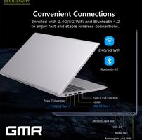 GMR – 15.6" Full HD – AMD Athlon Silver – 8GB RAM – 256GB SSD – Windows 11 Pro for Home, Office and Studio – QWERTY Keyboard