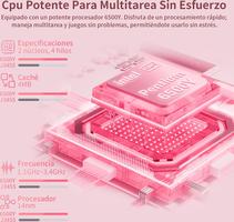 Laptop, 15.6 Inch FHD Screen, Intel Pentium 6500Y, 16 GB, Backlit Keyboard, Fingerprint Reader, Includes Keyboard Cover in Spanish (16 + 256G)