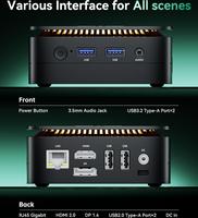 NiPoGi Essenx E1 Mini AΜD Ryzen 3250U W11 Pro(2C/4T,Max 3,5GHz,Mieux Que 3200U/N100) 8Go DDR4 RAM+256Go SSD,4K Dual Display(HDMI 2.0+DP1.4) WiFi5/BT4.2/LAN,Ordinateur de Bureau Éducation