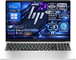 HP 255R G10 AMD Ryzen 5 7535U 4.55 GHz, RAM 24Go DDR5, SSD 1To, Écran