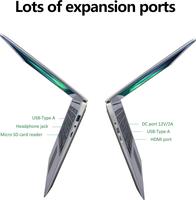 Générique 14 Pouces FHD Display Windows 11 Home avec Intel Celeron N3350 Processor, AZERTY Keyboard France, 4+64GB RAM, 256GB SSD, for Travel Prime 2025