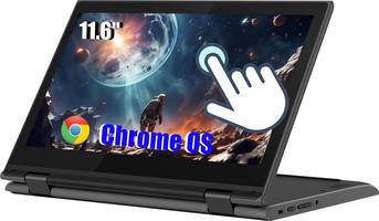 Lenovo Chromebook 300e Écran convertible 2 en 1 pour 11,6 pouces, Intel Celeron N4020 1,1 GHz, RAM 4 Go, SSD 32 Go, clavier japonais, Chrome OS (Reconditionné)