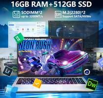 MOGIKK 15.6 Inch Core i3-1005G1 Processor 16GB RAM DDR4 512GB SSD Win 11 Digital Keyboard Backlit Unlock Mini-HDMI Type C Battery 6000mAh/46Wh