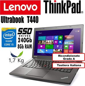 Ultrabook Lenovo ThinkPad T440 Intel Core i5-4300U RAM 8 Go SSD 240 Go