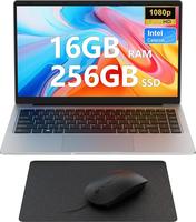 14.1" FHD, Intel Celeron N4120, 256GB SSD 16GB DDR4 RAM con 180° Flip 1920 * 1080, 5G/2.4 WiFi, USB3.0, Mini HDMI, TF Card Slot, con Ratón, Alfombrilla, Upgrade