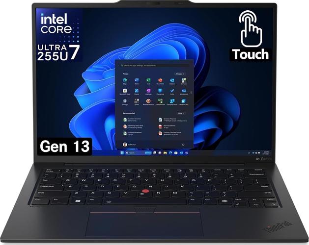 Lenovo ThinkPad X1 Carbon Gen 13 con procesador Intel 7 255U, pantalla táctil WUXGA 100% sRGB de 14 pulgadas, RAM DDR5 de 32 GB, SSD de rendimiento Gen4 de 1 TB, cámara RGB FHD+ IR+ y