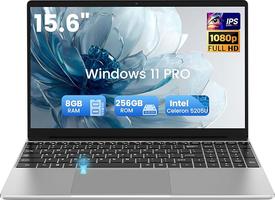 2026 15.6 Inch 5025U, 8GB RAM 256GB SSD DDR4, Fingerprint Reader, 5G WiFi USB 3.0, 1920 x 1080 IPS FHD, 5000mAh, Backlit Full Keyboard/Touchpad