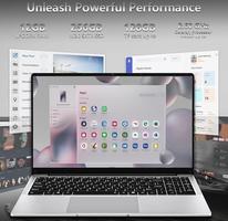 15,6 Pulgadas, Celeron N4000, 12GB RAM 256GB SSD, Pantalla FHD IPS Abatible 180°, Mini HDMI, USB 3.0, WiFi 5, Computadora Delgada para Estudiantes