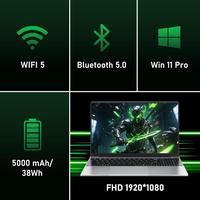 15.6 Inch RAM 16GB SSD 256GB, Processor M3-6Y30 Laptop, 5000Mah/1920x1080P/Webcam/WIFI 5/TF Card Slot