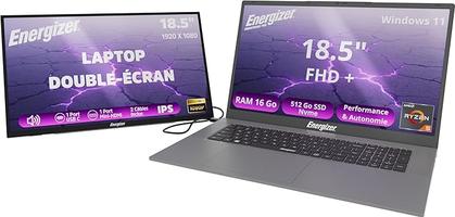 Energizer Energybook Pro 18.5 – 18,5’’ FHD IPS, AMD Ryzen 5 3.7 Ghz, 16Go RAM, 512 SSD Nvme, Ryzen, Vega 8, Grande autonomie 6000Mah, AZERTY (Français)