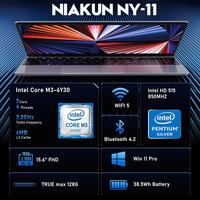 FUNYET 2026 Nuevo Portátil,PC de 15,6 Pulgadas,Laptop Core M3-6Y30,16 GB de RAM,256 GB de SSD,IPS 1920x1080 FHD,batería de 5000 mAh,USB3.0,Type-C