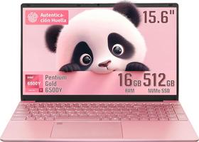Laptop, 15.6 Inch FHD Screen, Intel Pentium 6500Y, 16 GB, Backlit Keyboard, Fingerprint Reader, Includes Keyboard Cover in Spanish (16 + 256G)