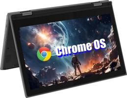 Lenovo Chromebook 300e Écran convertible 2 en 1 pour 11,6 pouces, Intel Celeron N4020 1,1 GHz, RAM 4 Go, SSD 32 Go, clavier japonais, Chrome OS (Reconditionné)