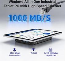 Panel Tablet Táctil Todo en Uno 13,3 Pulgadas-HEIGAOLAPC Industrial Pantalla Táctil Integrado Win 11 Pro, N5100, 8GB Ram 128GB Rom, IPS 1920*1080, USB 3.0*4, RS232, LAN, HDMI, Type-C 3,1