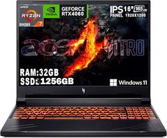 acer Nitro V16 Gaming Ryzen 7 8845HS Ram 32 Go DDR5 Ssd 1256 Go NVMe, Écran