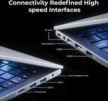 15.6" FHD, 16 Go de RAM, 512 Go SSD, Processeur Ryzen 3 4300U (jusqu'à 3,7 GHz), Wi-FI 5 Idéal pour Le Bureau et Les Études