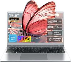 Portable-15.6" FHD-Intel Pentium® Gold 6500Y (Jusqu'à 3.4 GHz)-16Go RAM-512Go SSD-ordinateur Portable-Windows 11 Pro