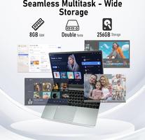 15.6 Pouces, Core i5-6200U 8 GO RAM 256 GO SSD Grande Autonomie, FHD IPS Déverrouillage Empreinte Digitale USB3.0 Wi-Fi5 HDMI BT5.0 Bureau Études