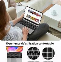 Monovate 15.6" 16 Go LPDDR4 512 Go SSD, Win11 N95 CPU, avec Clavier Rétroéclairé Déverrouillage Empreinte,PC 180°Flip IPS Écran 1080P, USB 3.0/BT4.2